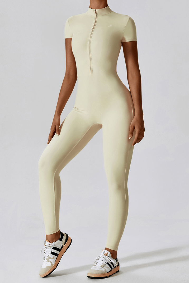 Salopeta fitness Cream Zip